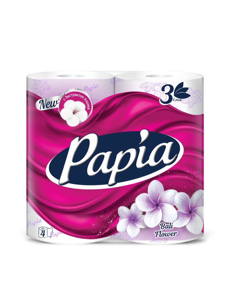 Ариун цэврийн цаас Papia Бали цэцгийн үнэртэй №4 Бишрэлт